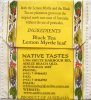 Native Tastes Australian Lemon Myrtle Black Tea Blend - a