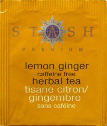 Stash Premium Herbal Tea Lemon ginger Caffeine free - a