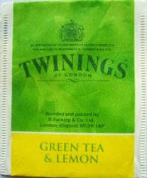 Twinings of London Green Tea and Lemon - a