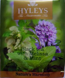 Hyleys Black tea with Melissa and Mint - a