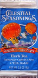 Celestial Seasonings Herb Tea Tangerine Orange Zinger - a