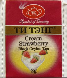 Tea Tang Black Ceylon Tea Cream Strawberry - a
