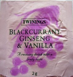 Twinings F A reviving drink with a lively taste Blackcurrant Ginseng and Vanilla - a