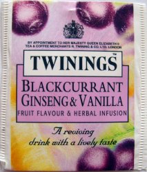 Twinings P Blackcurrant Ginseng & Vanilla - a